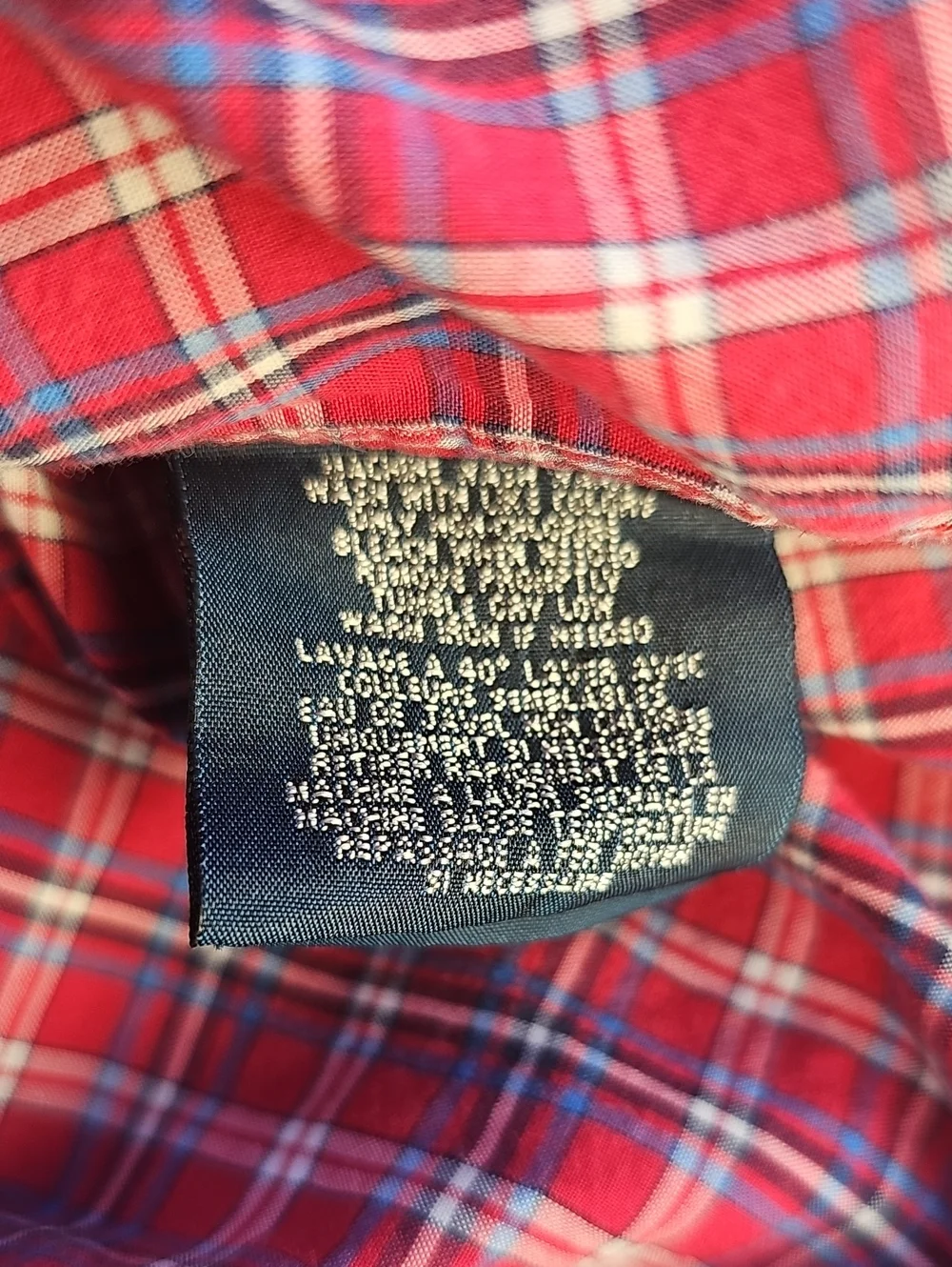 Ralph Lauren Red Blue Plaid Button Front Top 4 4T Toddler Boys Dress Shirt